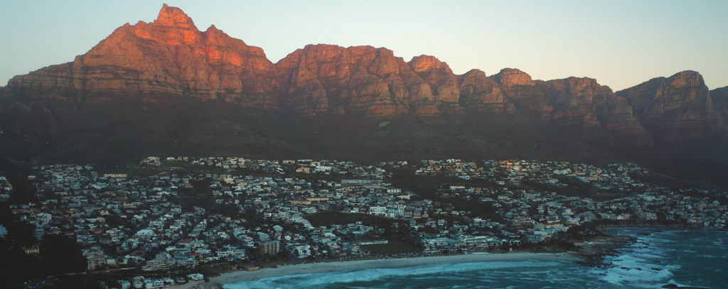 Panoramic view of the Cape Town coast