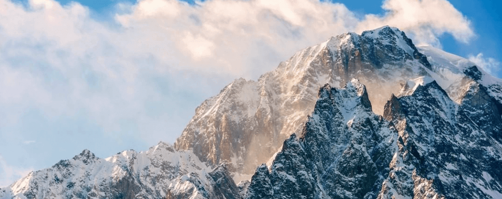 Ski holiday mountain tops